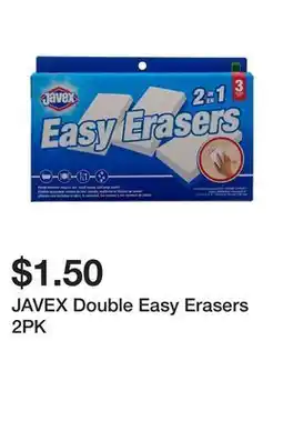 Dollarama JAVEX Double Easy Erasers 2PK offer