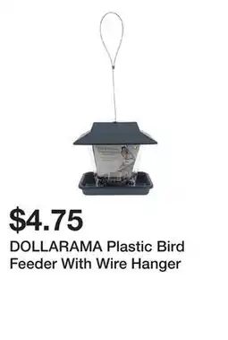 Dollarama DOLLARAMA Plastic Bird Feeder With Wire Hanger offer