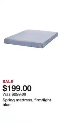 IKEA Spring mattress, firm/light blue offer