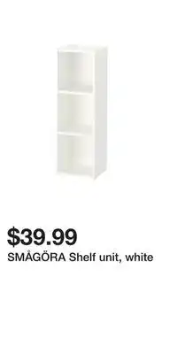 IKEA SMÅGÖRA Shelf unit, white offer