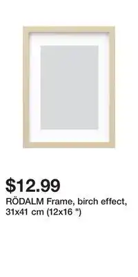 IKEA RÖDALM Frame, birch effect, 31x41 cm (12x16 ) offer