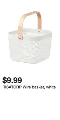 IKEA RISATORP Wire basket, white offer