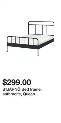 IKEA STJÄRNÖ Bed frame, anthracite, Queen offer