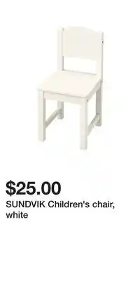 IKEA SUNDVIK Children's chair, white offer