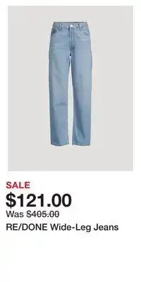 Holt Renfrew RE/DONE Wide-Leg Jeans offer