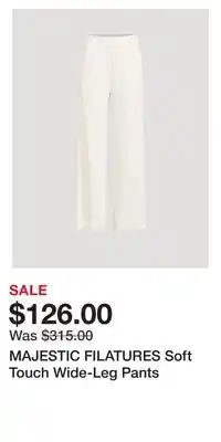 Holt Renfrew MAJESTIC FILATURES Soft Touch Wide-Leg Pants offer