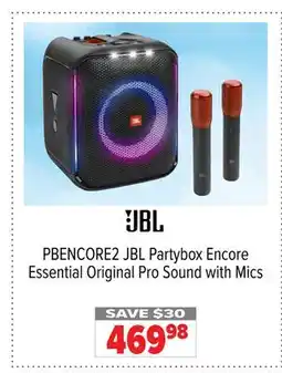 2001 Audio Video JBL Partybox Encore Essential Original Pro Sound with Mics offer