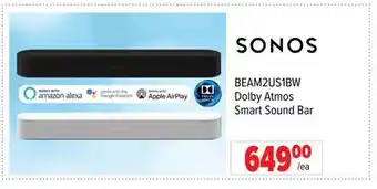 2001 Audio Video SONOS Dolby Atmos Smart Sound Bar offer