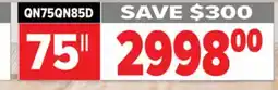 2001 Audio Video SAMSUNG 75|| QLED 4K NEO HDR 24X PANEL offer