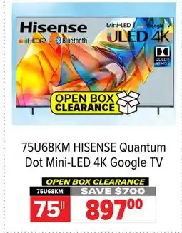 2001 Audio Video HISENSE Quantum Dot Mini-LED 4K Google TV offer