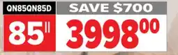 2001 Audio Video SAMSUNG 85 QLED 4K NEO HDR 24X PANEL offer