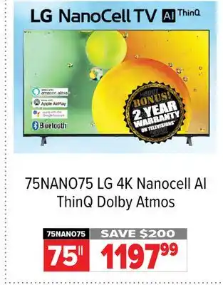 2001 Audio Video LG 4K Nanocell AI ThinQ Dolby Atmos offer
