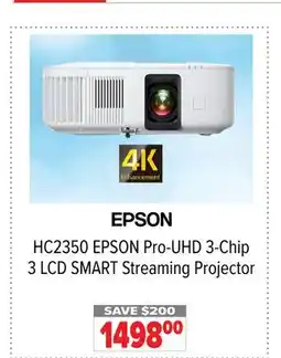 2001 Audio Video EPSON Pro-UHD 3-Chip 3 LCD SMART Streaming Projector offer