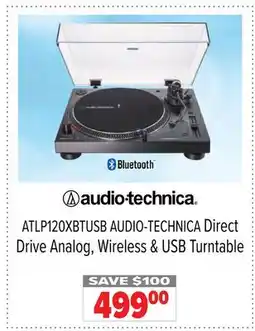 2001 Audio Video AUDIO-TECHNICA Direct Drive Analog, Wireless & USB Turntable offer