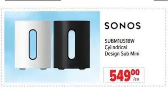 2001 Audio Video SONOS Cylindrical Design Sub Mini offer