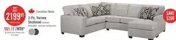 The Brick Verona 2-Piece Brushed Linen-Look Fabric Right-Facing Sectional - Beige offer