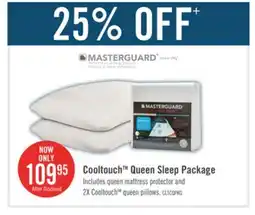 The Brick Masterguard Cooltouch Queen Mattress Protector with 2 Queen Pillows offer