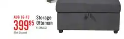 The Brick Element Linen-Look Storage Ottoman - Grey offer