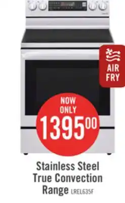 The Brick LG 6.3 Cu. Ft. Smart Electric Range with Air Fry and True Convection - Smudge Proof Stainless Steel - LREL6325F offer