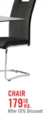 The Brick Tuxedo Dining Chair with Vegan-Leather Fabric, Metal - Grey offer