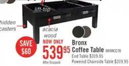 The Brick Bronx 48 Rustic Lift Top Coffee Table with Storage and Shelf - Charcoal Wood offer