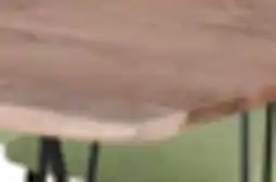 The Brick Miya Dining Table with Live Edge, Acacia Wood, Metal, 60W - Natural offer