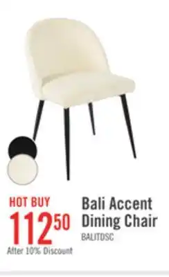 The Brick Bali Dining Chair with Boucle Fabric, Metal - Taupe offer
