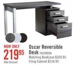 The Brick Oscar 47 Reversible Desk with Storage - Grey offer