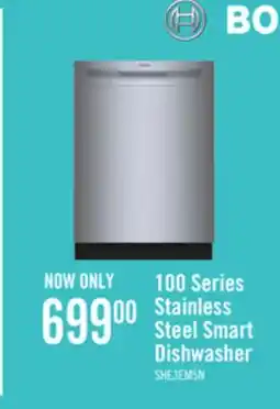 The Brick Bosch 100 Series Smart Dishwasher with PrecisionWash and PureDry - SHE3AEM5N offer