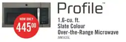The Brick GE 1.6 Cu. Ft. Over-the-Range Microwave with Programmable Defrost and 300 CFM - Slate - JVM1635SLJC offer