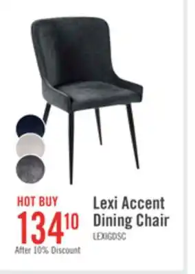 The Brick Lexi Dining Chair with Velvet-Look Fabric, Metal - Grey offer
