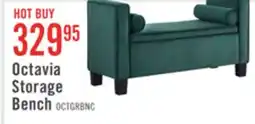 The Brick Octavia 53.25 Storage Bench - Green Velvet offer