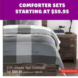 The Brick Charlie 3-Piece Twin Comforter Set offer