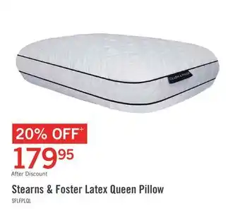 The Brick Stearns & Foster Latex Pillow offer