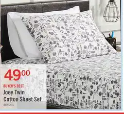 The Brick Joey 3-Piece Twin Cotton Sheet Set offer