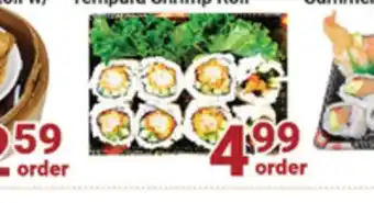 Oceans Fresh Food Market Tempure Shrimp Roll offer