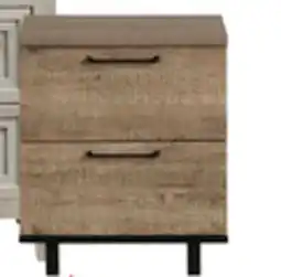 The Brick Everley Bedside 2-Drawer Nightstand with USB Ports, 19.5W x 22.5- Brown offer