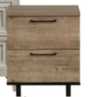 The Brick Everley Bedside 2-Drawer Nightstand with USB Ports, 19.5W x 22.5- Brown offer