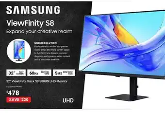 Visions Electronics Samsung 32 ViewFinity Black S8 S80UD UHD Monitor offer