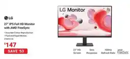 Visions Electronics LG 27 IPS Full HD Monitor with AMD FreeSync offer