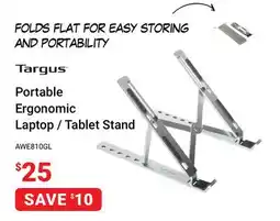 Visions Electronics TARGUS Portable Ergonomic Laptop / Tablet Stand offer