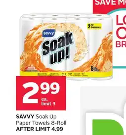 Rexall SAVVY Soak Up Paper Towels offer