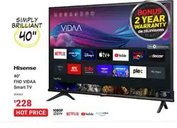 Visions Electronics 40 FHD VIDAA Smart TV offer