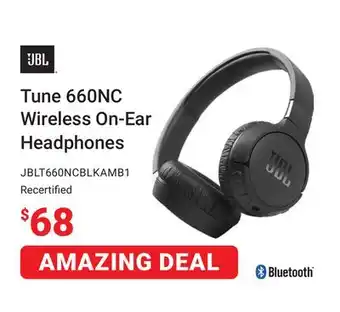 Visions Electronics JBL Tune 660NC Wireless On-Ear Headphones offer