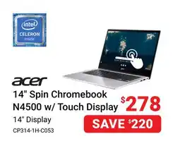 Visions Electronics Acer 14 Spin Chromebook N4500 Display offer