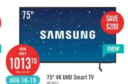 The Brick Samsung 75 DU7100 Crystal UHD 4K Tizen Smart TV offer
