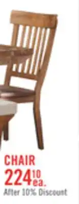 The Brick Cedar Dining Chair, Pine Wood, Slat Back - Grey offer