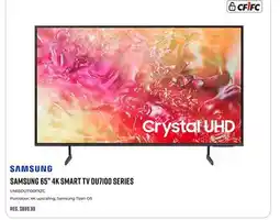 Canex SAMSUNG 65 4K SMART TV DU7100 SERIES offer