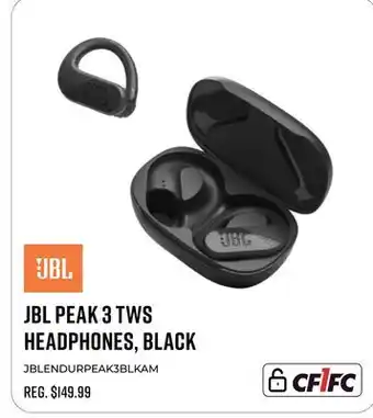 Canex JBL PEAK 3 TWS HEADPHONES, BLACK offer