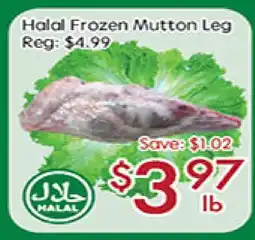 Sunny Food Mart Halal Frozen Mutton Leg offer